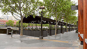 Expanded riverside outdoor dining