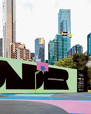 Art meets sport: a splash of colour on Queensbridge St