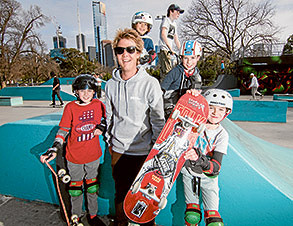 Riverslide skate park on a roll