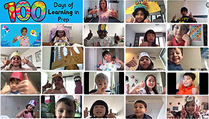 Preps celebrate 100 days of school while in lockdown
