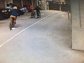Caught on cam: Thieves steal bike after breaking into apartment building