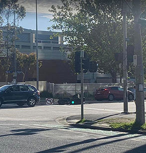 Engineer inspects intersection following community petition