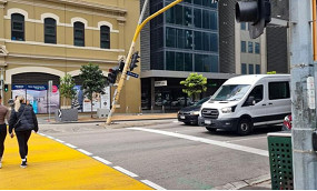 Residents’ fears of trucks using notorious City Rd intersection grows after traffic pole knocked over