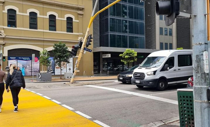 Residents’ fears of trucks using notorious City Rd intersection grows after traffic pole knocked over