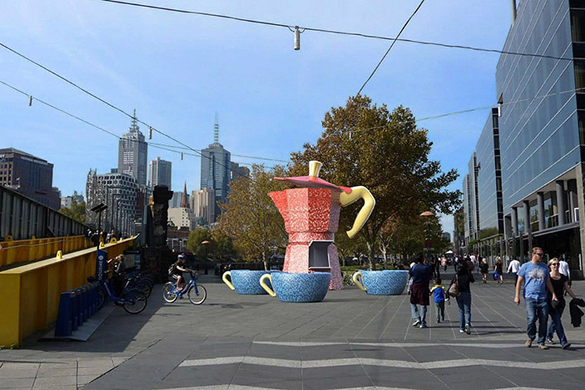 Espresso Grande: Vision to transform Southbank’s Red Stairs into giant coffee percolator
