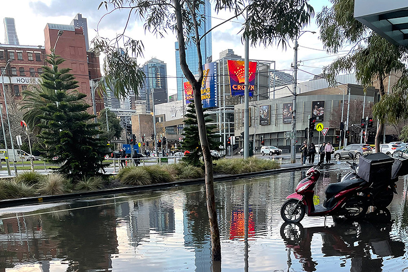 Ongoing flash flooding in Southbank