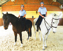 Police presence rides out of town