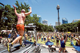 Marathon on a treadmill