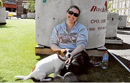 Fiona and Daisy at the park