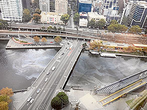 River pollution causes a stink