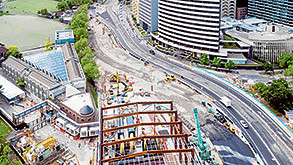 New road alignment on St Kilda Rd