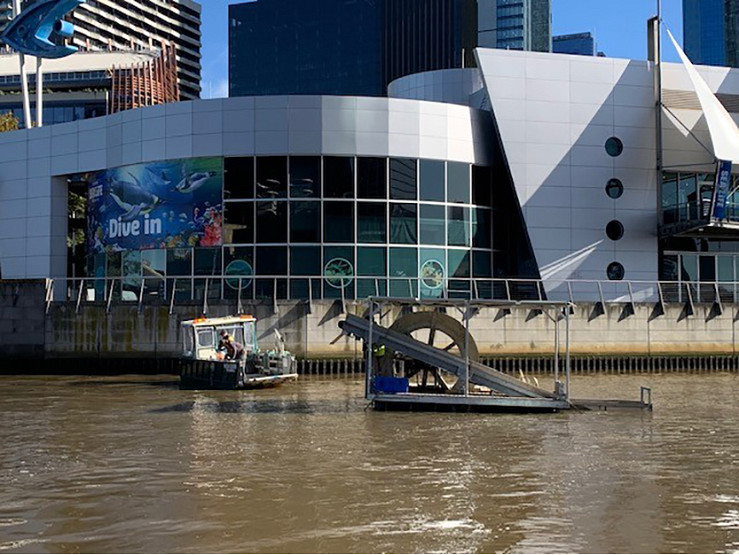 Automatic river cleaner “Geoff” lands on the Yarra